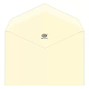 FIS Executive Laid Paper Envelopes Glued, Pack of 25 Pcs. Camelle Off White Color, 120 x 185 mm Size, 100 GSM - FSEE1020GOWB25