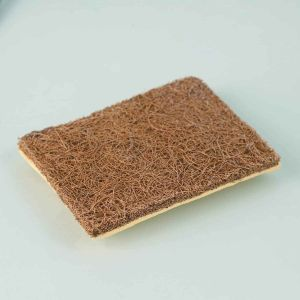 Royalford Cellulose Sponge Stitched - Coconut Fiber - Brown, Yellow - 0025 KG - 6294016423791