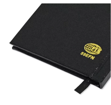 Fis 2024 Slim Diary Vinyl 1 Side Padded English & French - Black -FSDI59EFN24BK