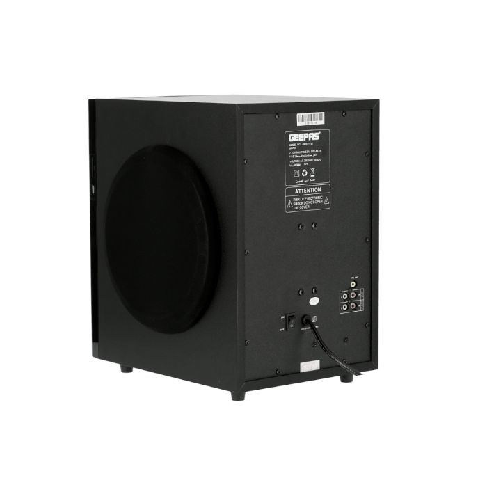 Geepas 2.1 Multimedia Speaker, 40000 Watts Peak Power, 8" Woofer | USB, Bluetooth & Multiple-Devise, Multiple Devise Inputs (Pc, Ps4, Xbox, Tv, Smartphone, Tablet, Music Player) | 2 Years Warranty