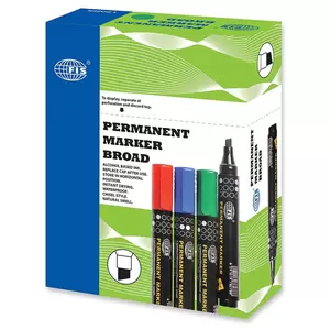 Fis Fis Permanent Markers - Broad 12 Pieces (green) - FSMKPB04GR