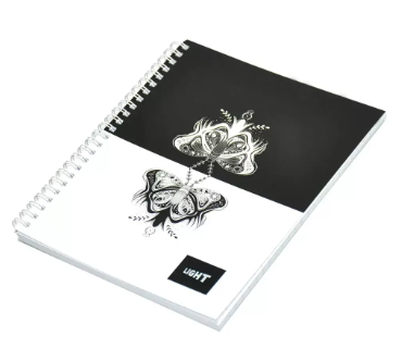 Light LINBA41803S Spiral Single Line Cover A4 Size Notebook (Pack of 10 Pieces, 100 Sheets)