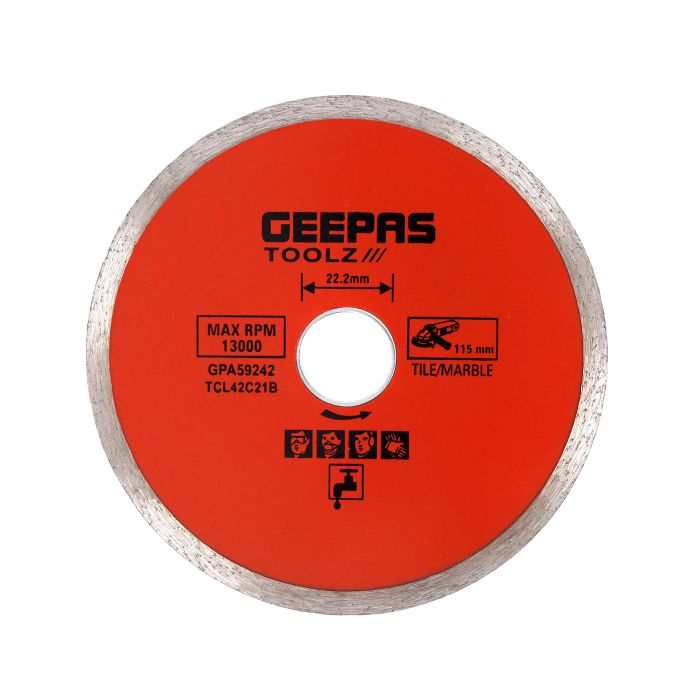 Highly Durable 115x5x22.23MM Diamond Saw Blade GPA59242 Geepas