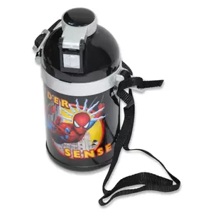 Spiderman Black/Silver Water Bottle - TGWZSP2S-202