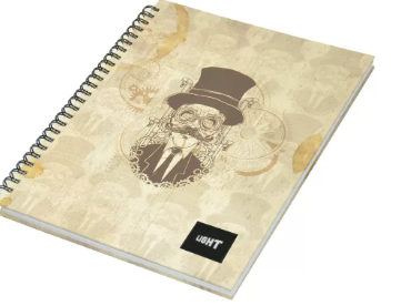 Light Spiral Hard Cover A4 Single Line Notebook (Pack of 5 Pcs X 100 Sheets) - LINBSA41808