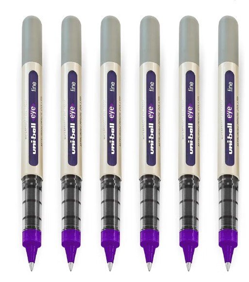 Uniball UB-157 Eye Fine Rollerball Pen -0.7mm Purple (Pack of 12)