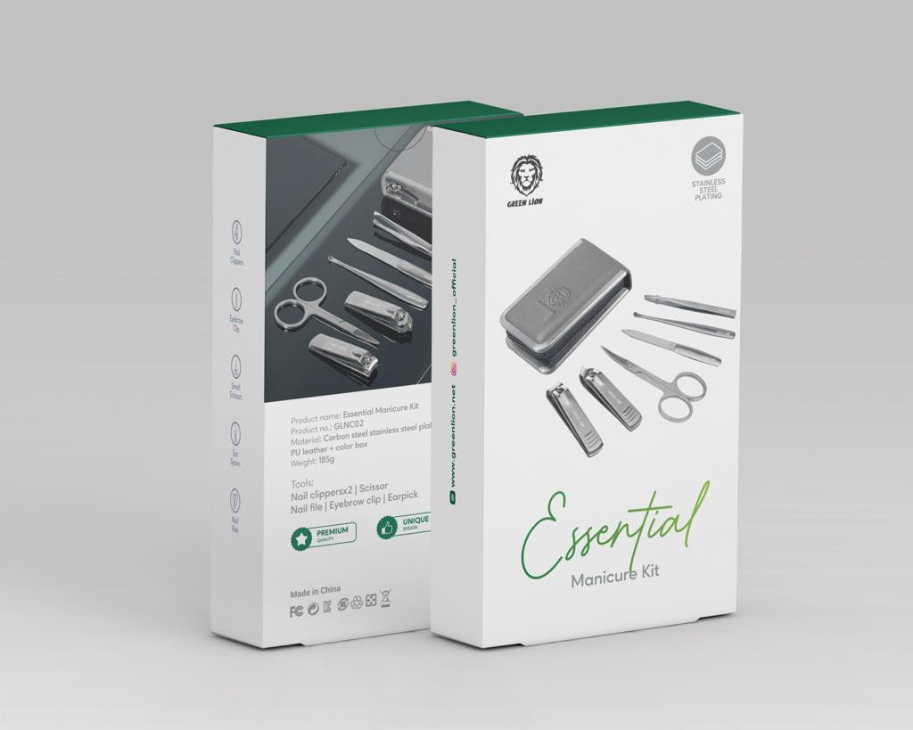 Green Essential Manicure Kit - Black