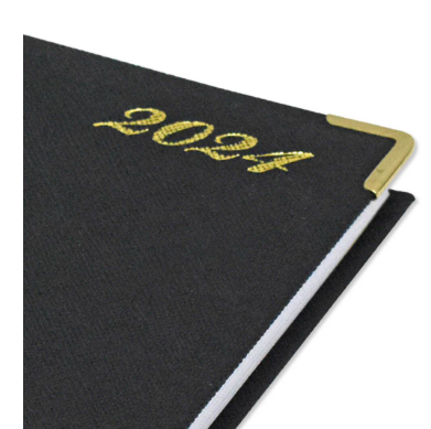 FIS Diary 2024 English (Saturday & Sunday Combined) A5, Black - FSDI92E24BK