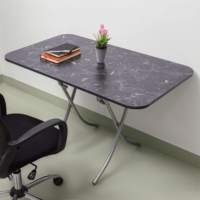 Rectangular Table, 120cm Marble Design Portable Table, RF10993 | Rectangular Kitchen Dining Table | Modern Small Coffee Table Living Room Accent Table With Metal Legs