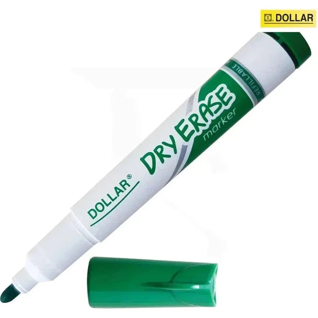 Dollar Marker, Dry Erase Marker, White Board Bullet Tip Green