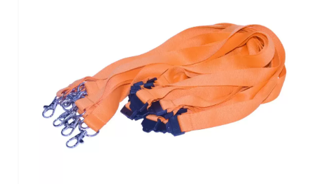 10-Piece FIS Lanyard Orange with Metal Hook & Safety Buckle, 2X90cm - FSNASOR-10