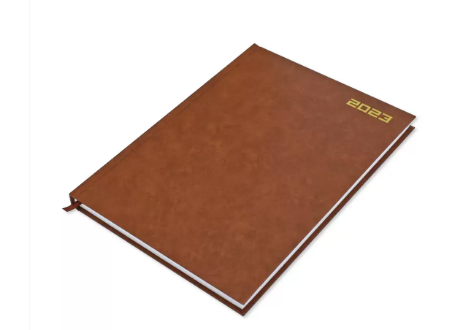 FIS A4 Diary 2023 English (Saturday & Sunday Combined) Brown - FSDI47E23BR