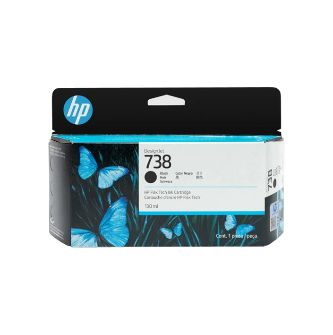Hp 738 130-ml Black DesignJet Ink Cartridge ( 498N4A )