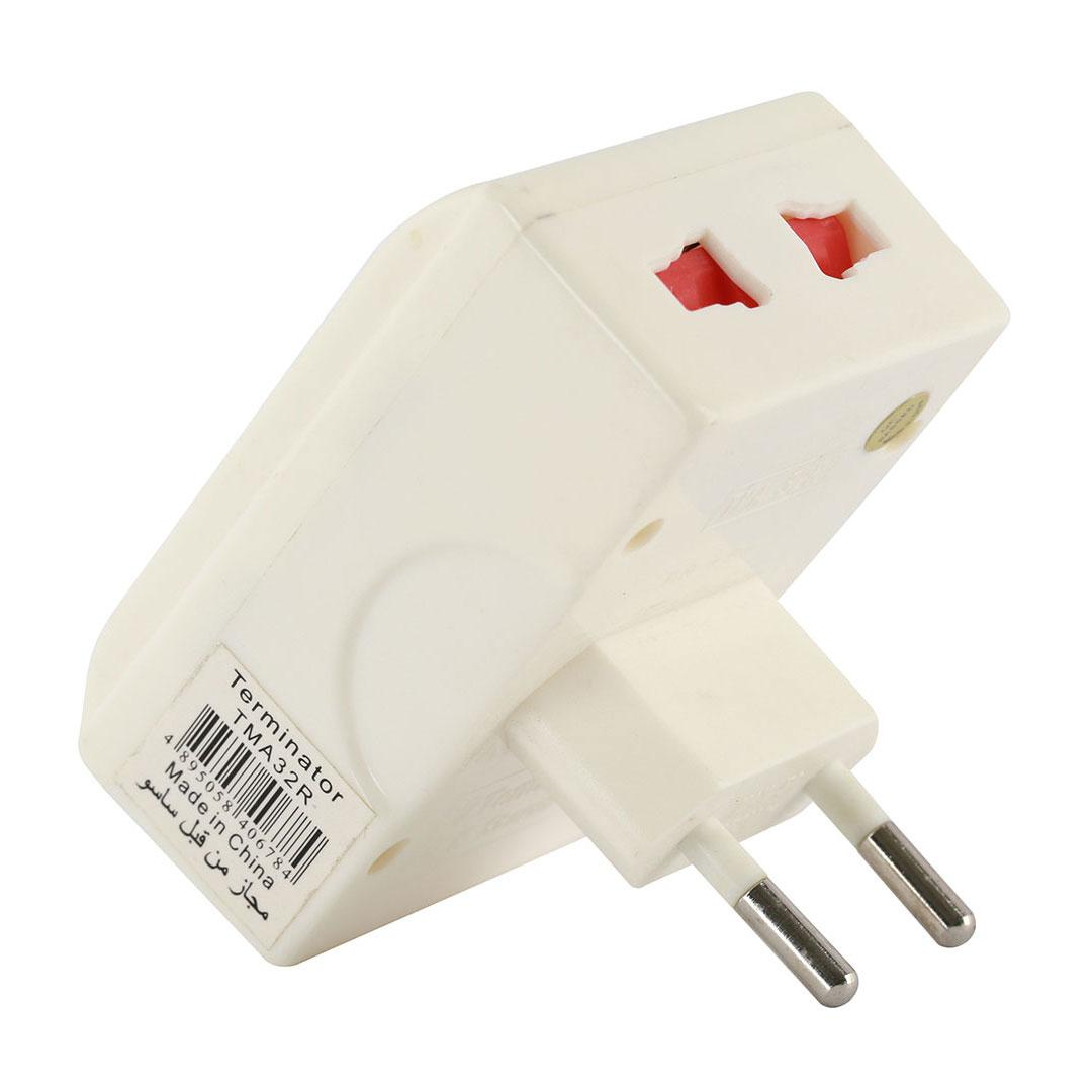 Multi Adaptor 2 RP Plug With White Insulation On Pin