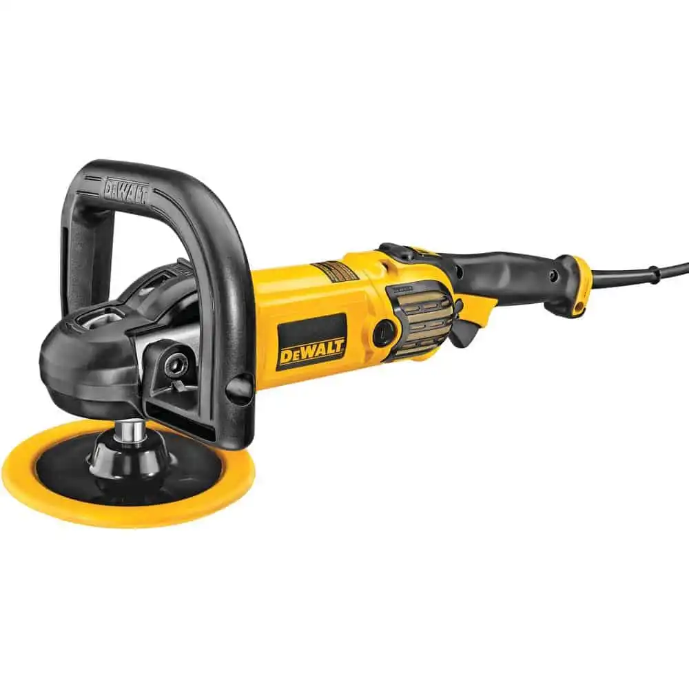 220V 7-9 In. Variable Speed Polisher (150-180mm), 3500rpm, 1250W, With Velcro Backing Pad And Bonnet