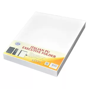 FIS Executive Folder Italian PU Cover With Writing Pad, Black Color, Ivory Paper, Single Ruled, 80 Sheets with Gift Box, 18 x 23 cm Size - FSGT1823PUWBK