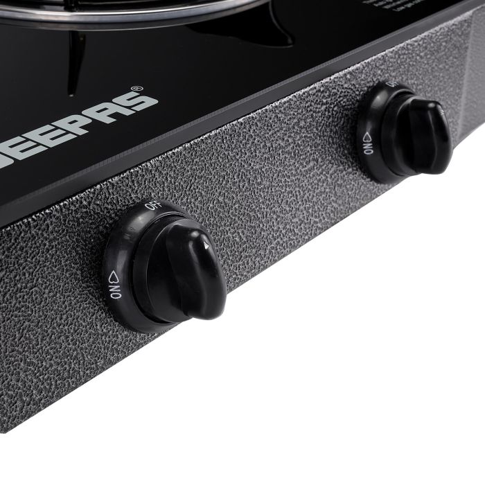 Geepas GK4281 3-Burner Gas Hob Attractive Design - Tempered Glass Worktop Automatic Ignition, 3 Heating Zones | Portable Cooktop | Ideal For Home, Office And More | 2 Years Warranty