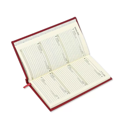 FIS 2024 Slim Arabic English Diary Italian PU Cover Maroon - FSDI59AEP24MR