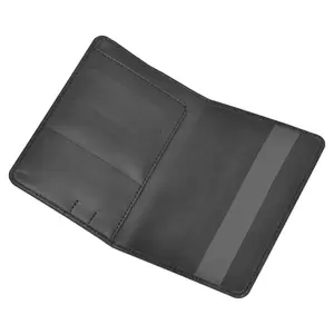 FIS Black Polyurethane For Unisex - Passport Wallet - FSGNBKD1