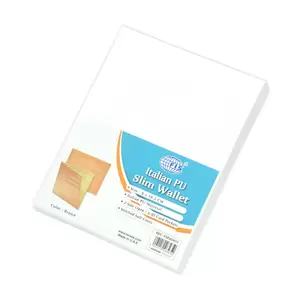 FIS Italian PU Soft Cover Stiched Slim Wallet Polyurethane For Unisex, Two Side open 6 ID Card Pockets, Size 8 x 10.5 cm, Brown Colour - FSPQSW13