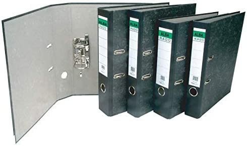 Alba Rado Box File, File Keeper Broad, 3 inch - Black