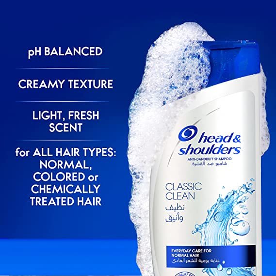 Head & Shoulders Classic Clean Anti-Dandruff Shampoo for All Hair Types, 400ml