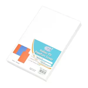 FIS Italian PU Passport Cover With Gift Box, Orange Color, 10 x 13.5 cm Size - FSGN1603