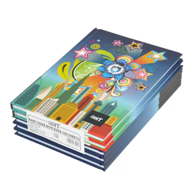 5-Piece Light Hard Cover Notebook, Single Ruled, (100 Sheets), A5 Size - LINBA51608