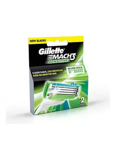 2 Cartridge Sensitive, Manual Shaving, Razor Blades Multicolour, 4.4488188931X4,.1338582635X0,.9842519675inch