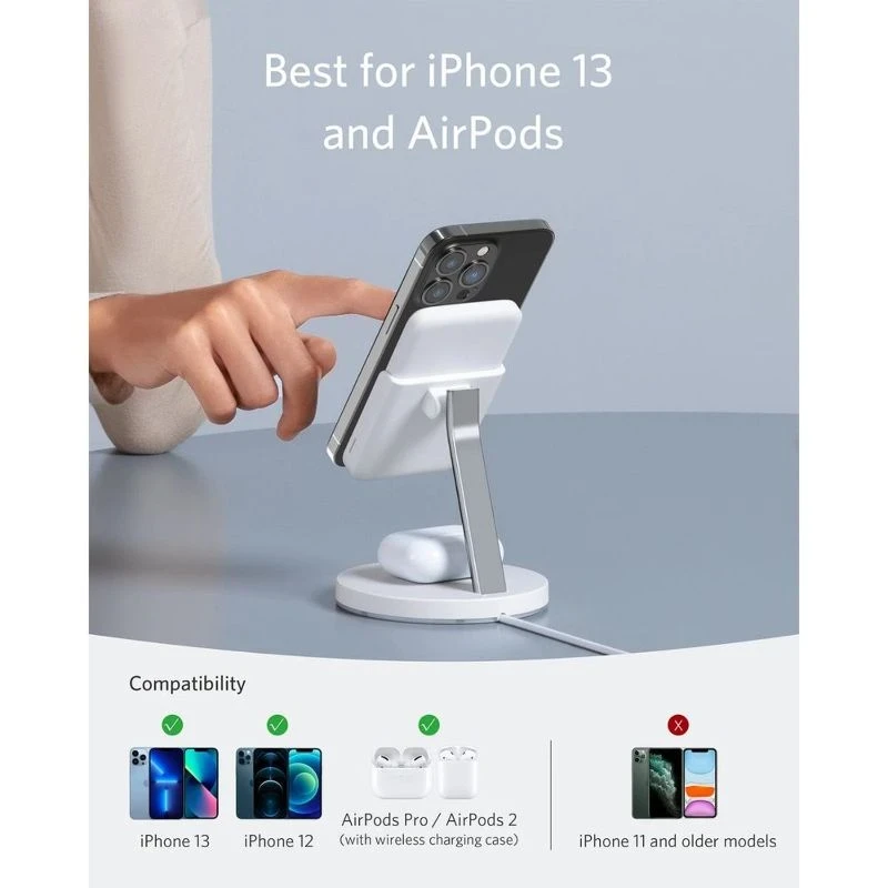 Anker 633 Magnetic Wireless Charger MagGo White