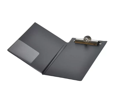 Bill Folders Black Color, PVC Cover with Pen Holder, 145 x 230 mm - FSCL11BK