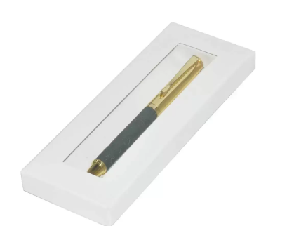 FIS Gold Pens with Embossed Italian PU Wrapper and Gift Box, Green Colour - FSPNGPUGRD6