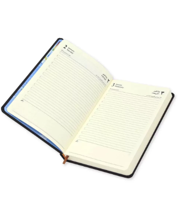 FIS A5 Diary 2024 (Arabic/English) Dark Brown - FSDI19AE24DBR