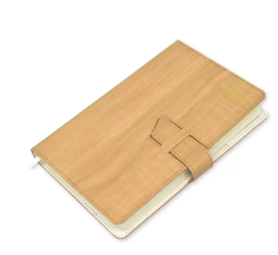Fis 2024 A5 Diary English Vinyl Hard Sewn Cover Light Brown -FSDI80E24LBR