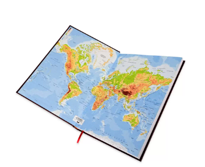 FIS Bonded Leather Diary 2024 (Arabic/English) Maroon, A4 - FSDI40AEBW24MR