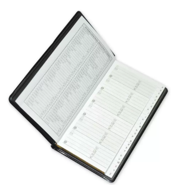 FIS Address Book English with PVC Padded Cover, With Gilding, 90 x 170 mm Size, 52 Sheets - FSAD9X17EGS