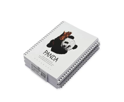 FIS Pack Of 5 Spiral Soft Cover Notebook, 96 Sheets A5 Panda Design 5 -FSNBSSCA596-PAN5