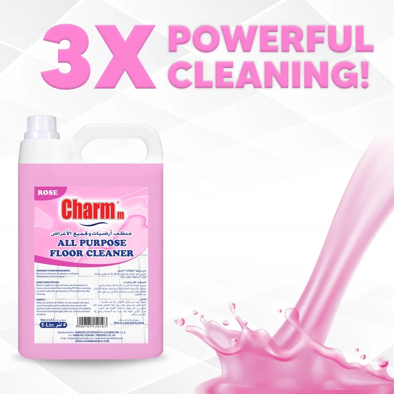 Charmm Floor Cleaner Rose 5 Lt