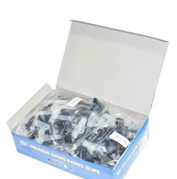 50-Piece FIS Name Badge Clip Black - FSNAB-02BK