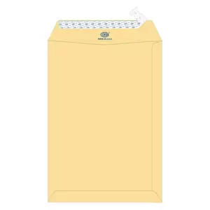 FIS Manila Envelopes Peel & Seal, Plain, Pack of 50 Pcs. C4 (324 x 229 mm), 120 GSM - FSME1227P50