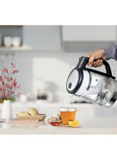 Glass Kettle Double Wall ,1.7 L 2200 W GK220-B5 ,Silver