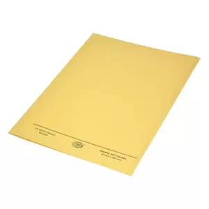 FIS Square Cut Folders Without Fastener Yellow Color, Pack of 50 Pcs, 320 gsm, A4 Size - FSFF9A4YL