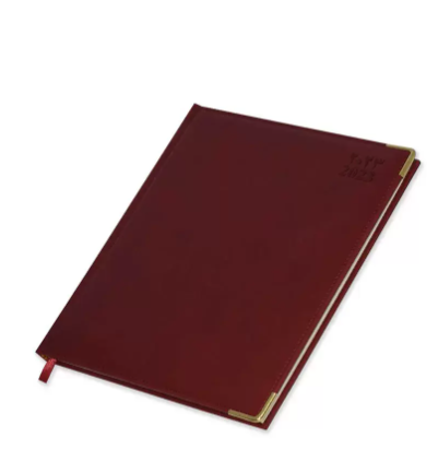 FIS Executive Diary 2023 Arabic/English/French (1-Week at a glance) Maroon - FSDI35AEPN23MR