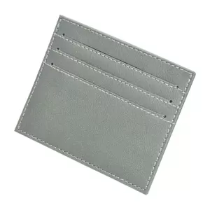 FIS Italian PU Soft Cover Stiched Slim Wallet Polyurethane For Unisex, Top Side open 6 ID Card Pockets, Size 8 x 10.5 cm, Grey Colour - FSPQSW06