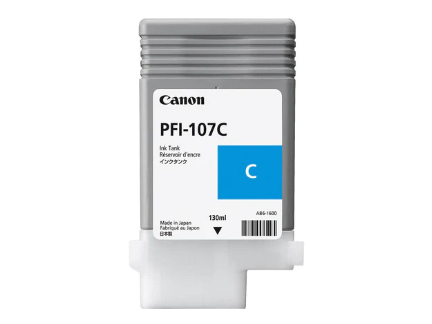 Canon PFI-107C 130ML Ink Tank, Cyan