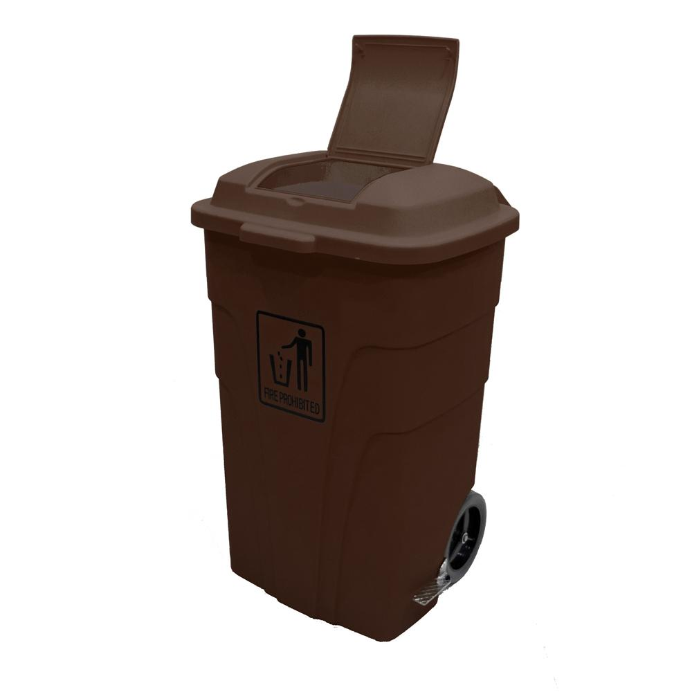 AKC Plastic Trash Bin | 120LTR | BROWN