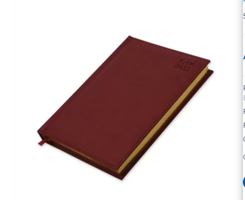 FIS Golden A5 Diary 2023 (Arabic/English) Maroon - FSDI26AEG23MR
