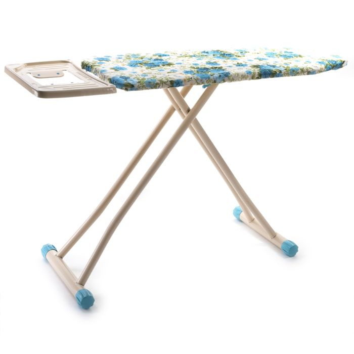 Royalford RF7138DB 116 X 41 Cm Ironing Board With Steam Iron Rest, Heat Resistant, Contemporary Lightweight Iron Board With Adjustable Height And Lock System (Blue)