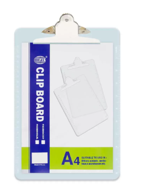 Fis Acrylic Clip Boards (light Blue Color), A4 Size