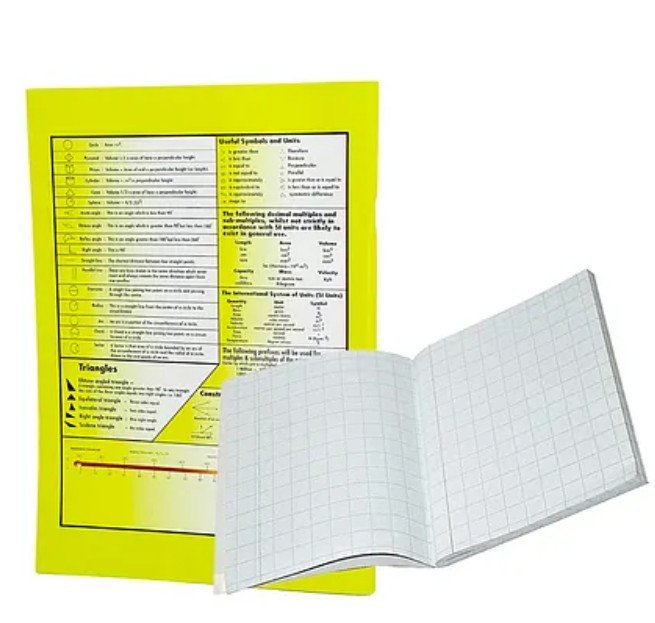 SADAF A4 Size Exercise Book 10mm Square with Left Margin, 70 Sheets ( 140 pages ) - Pack of 6